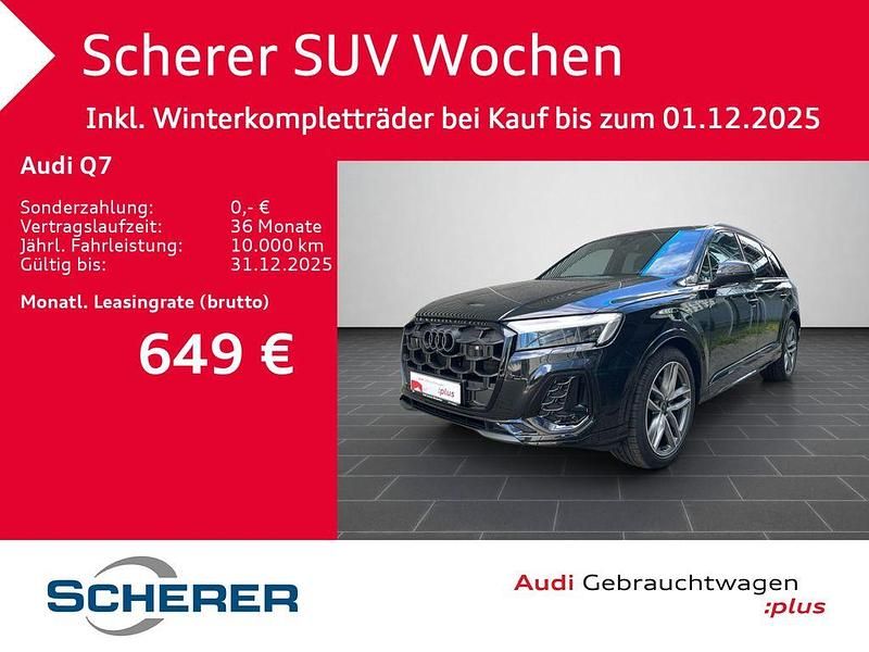 Schwarz Gebraucht 2024 Audi Q7 S-Line SUV | 62.890 € (Superpreis) - Bild 1/4