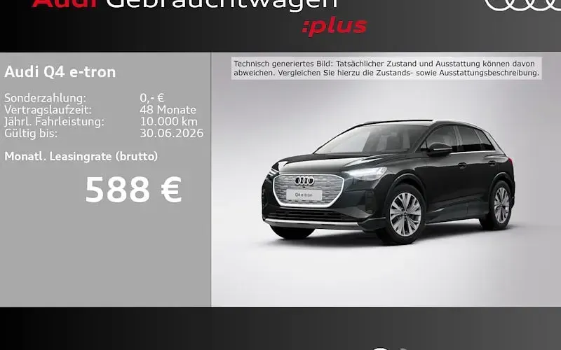Gebraucht Audi Q4 e-tron Advanced 210 kW (286 PS) 2025 Mythosschwarz metallic SUV