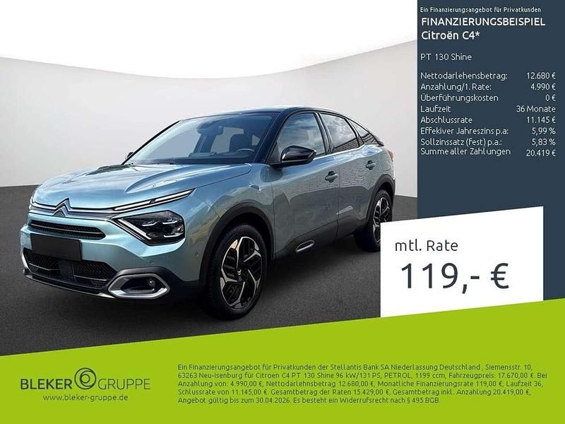 Gebraucht Citroën C4 Shine 178 PS (130 kW) 2023 Lackierung olbia blau/typ aussenverkleidung metalliclackierung Limousine