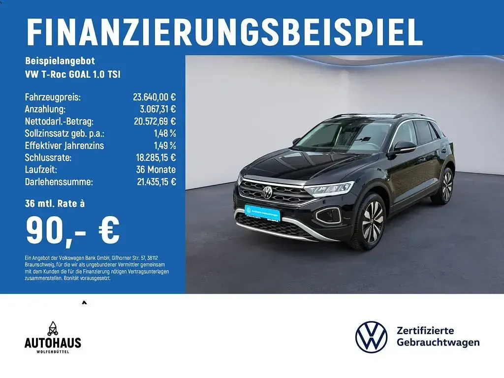 Gebraucht VW T-Roc Goal 116 PS (85 kW) 2025 Schwarz SUV