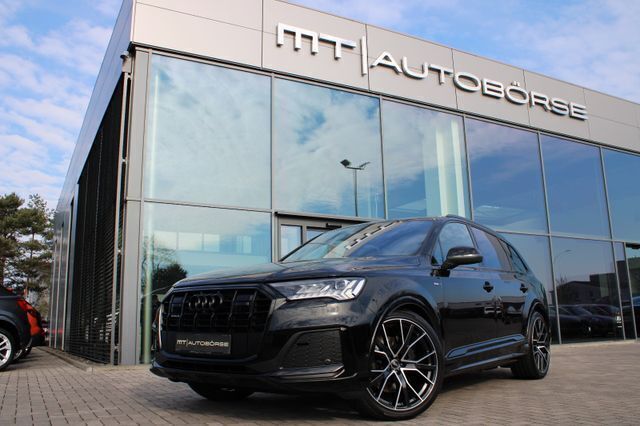 Mythosschwarz metallic Gebraucht 2022 Audi Q7 S-Line SUV | 63.900 € (Teuer) - Bild 1/4