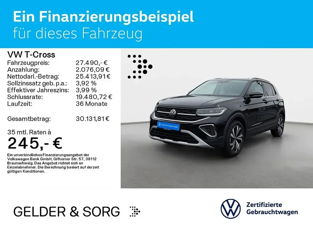 Gebraucht VW T-Cross Style 150 PS (110 kW) 2024 Deep black perleffekt SUV