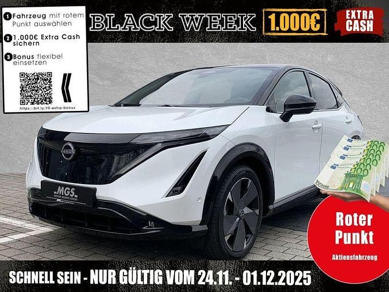 Pearl white / pearl black Gebraucht 2024 Nissan Ariya Evolve SUV | 47.990 € (Fairer Preis) - Bild 1/4