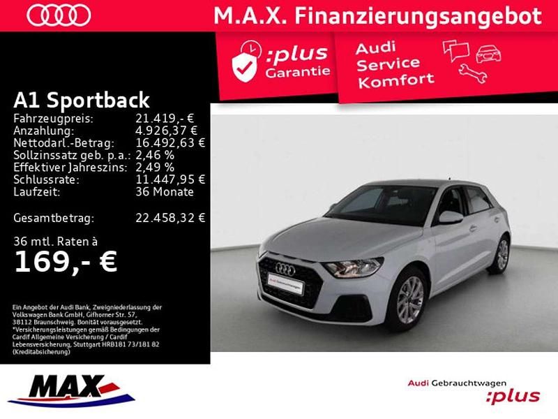 Gletscherweiß metallic Gebraucht 2024 Audi A1 Advanced Kleinwagen | 21.419 € (Guter Preis) - Bild 1/3