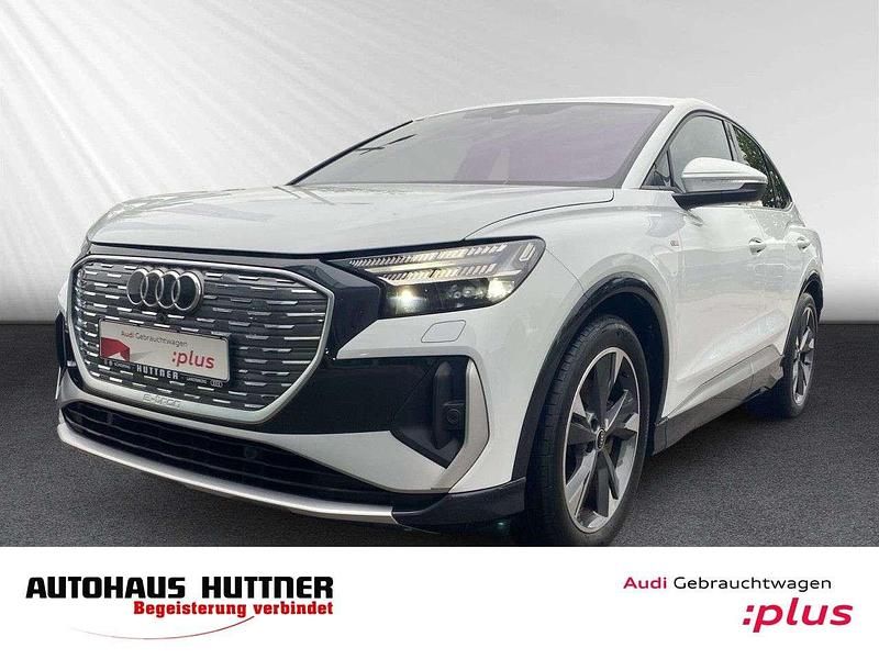Gletscherweiß metallic Gebraucht 2022 Audi Q4 Sportback e-tron S-Line SUV | 36.864 € (Fairer Preis) - Bild 1/4