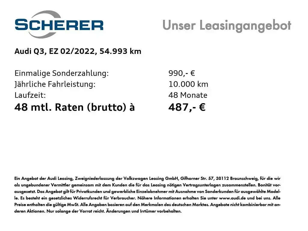 Gebraucht Audi Q3 Sport 245 PS (180 kW) 2022 Ibisweiß SUV
