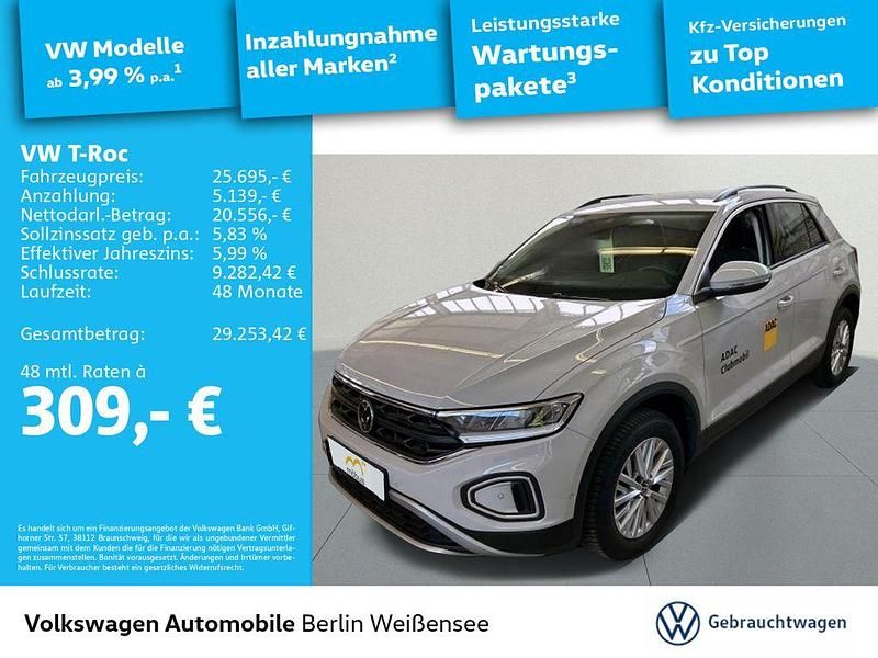 Ascotgrau Gebraucht 2024 VW T-Roc Life SUV | 25.695 € (Guter Preis) - Bild 1/4