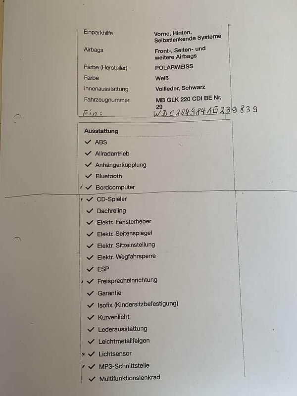 Gebraucht Mercedes GLK220 170 PS (125 kW) 2013 Weiß SUV