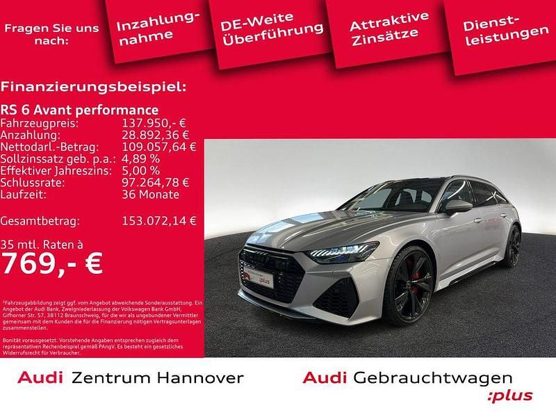 Florettsilber metallic Gebraucht 2025 Audi RS6 Performance Kombi | 137.950 € (Etwas zu teuer) - Bild 1/4