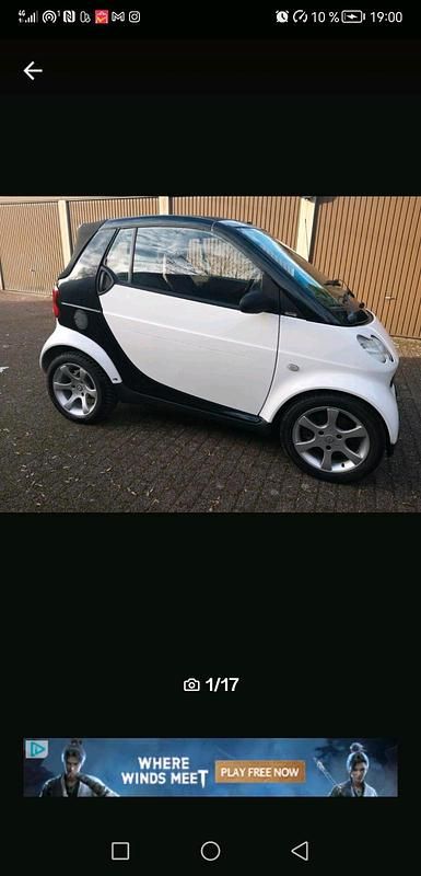 Weiß Gebraucht 2005 Smart ForTwo Cabrio Cabrio | 1.200 € (Superpreis) - Bild 1/4