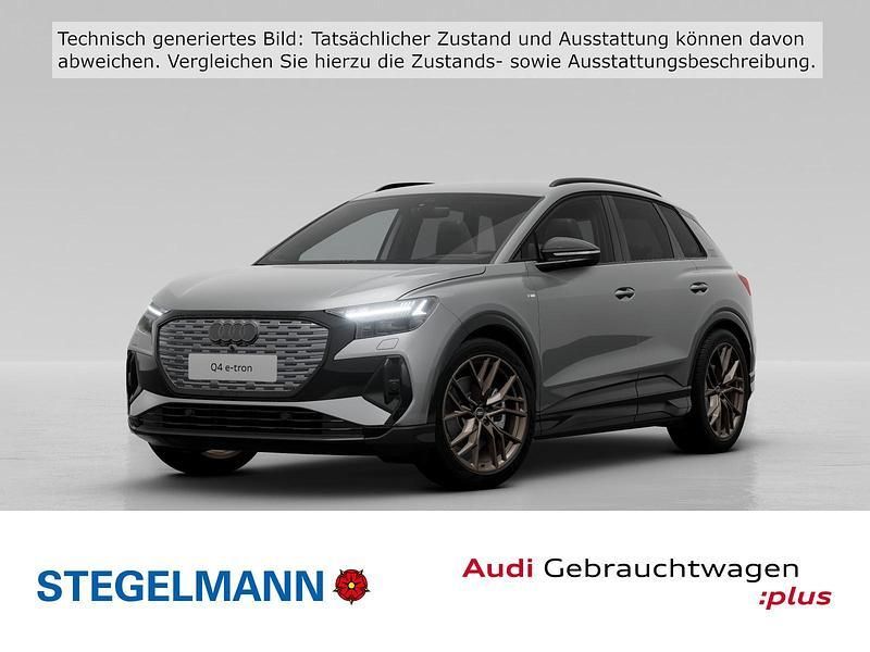 Taifungrau metallic Gebraucht 2022 Audi Q4 e-tron Ambiente SUV | 32.770 € (Fairer Preis) - Bild 1/4