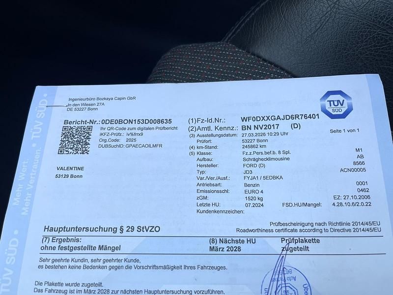 Gebraucht Ford Fiesta ST 100 PS (73 kW) 2006 Schwarz Kleinwagen