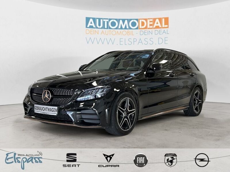 Metalliclack (schwarz Gebraucht 2020 Mercedes C180 AMG line Kombi | 26.949 € (Superpreis) - Bild 1/4