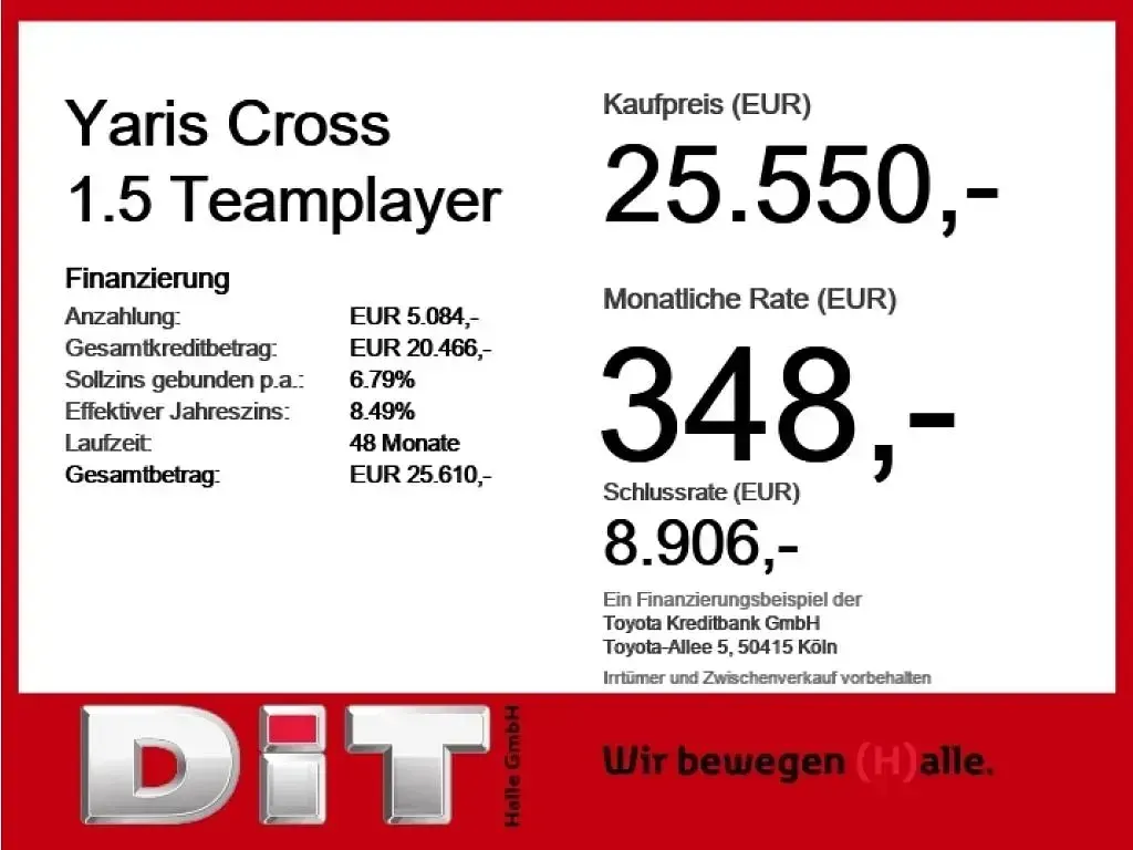 Gebraucht Toyota Yaris Hybrid 131 PS (96 kW) 2025 Shimmering silver (metallic) SUV