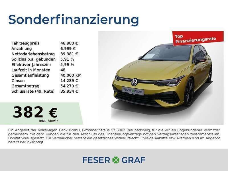 Limonengelb metallic Gebraucht 2024 VW Golf VIII R Limousine | 46.980 € (Fairer Preis) - Bild 1/4