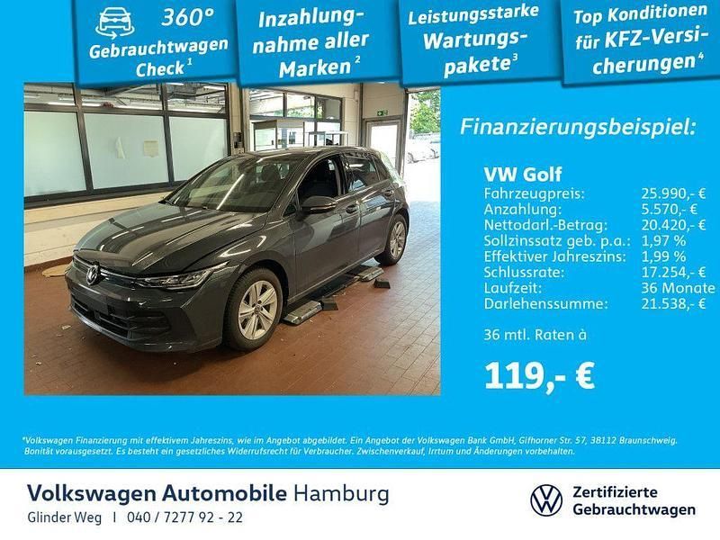 Delfingrau metallic Gebraucht 2024 VW Golf VIII Life Limousine | 25.990 € (Fairer Preis) - Bild 1/3