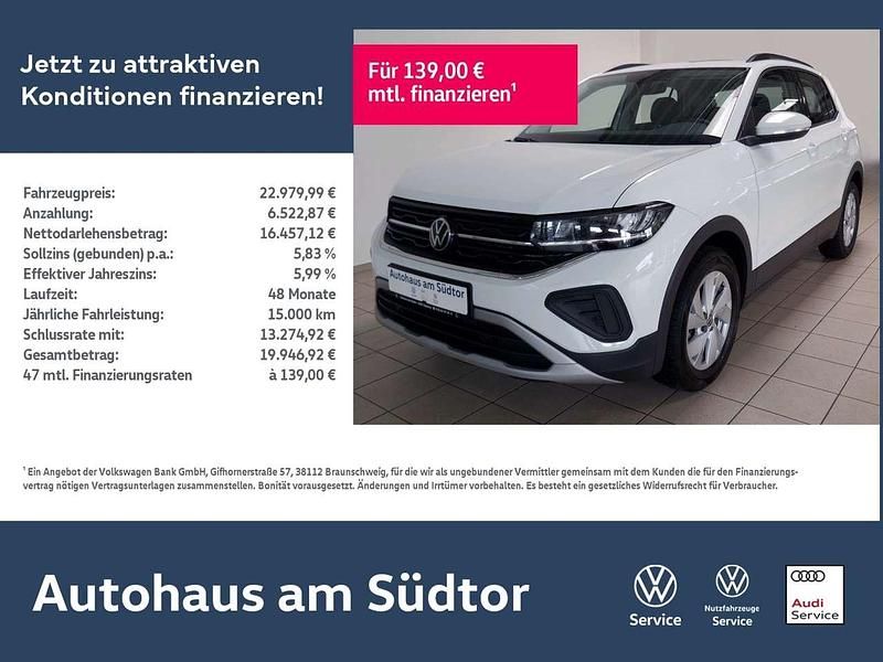 Pure white Gebraucht 2024 VW T-Cross Life SUV | 22.980 € (Fairer Preis) - Bild 1/4