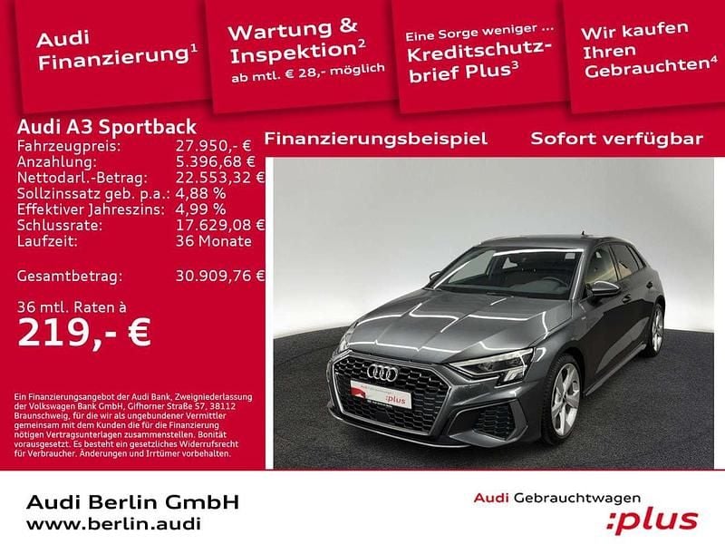 Gebraucht Audi A3 S-Line 116 PS (85 kW) 2022 Daytonagrau perleffekt Limousine