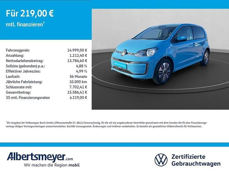 Gebraucht VW e-up! move up! 61 kW (83 PS) 2021 Blau Kleinwagen