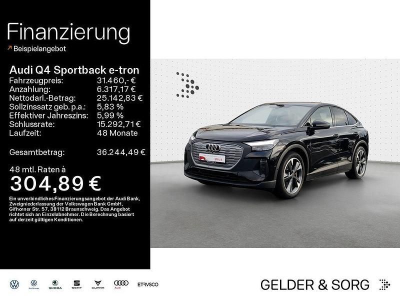 Mythosschwarz metallic Gebraucht 2022 Audi Q4 Sportback e-tron Ambiente SUV | 31.460 € (Fairer Preis) - Bild 1/4