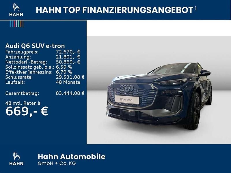 Neu Audi Q6 e-tron Performance 225 kW (306 PS) 2026 Ascariblau metallic SUV
