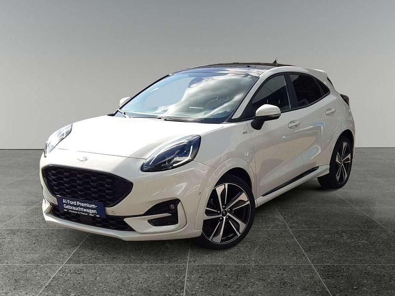 Metropolisweiß metallic Gebraucht 2021 Ford Puma ST-Line SUV | 18.990 € (Fairer Preis) - Bild 1/4
