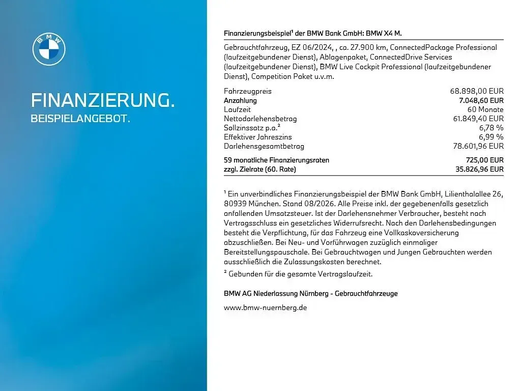 Gebraucht BMW X4 M M Sport 510 PS (375 kW) 2024 Gold SUV