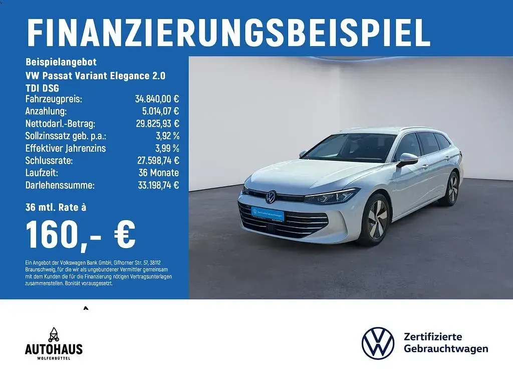 Używany VW Passat Elegance 150 KM (110 kW) 2025 Biały Kombi
