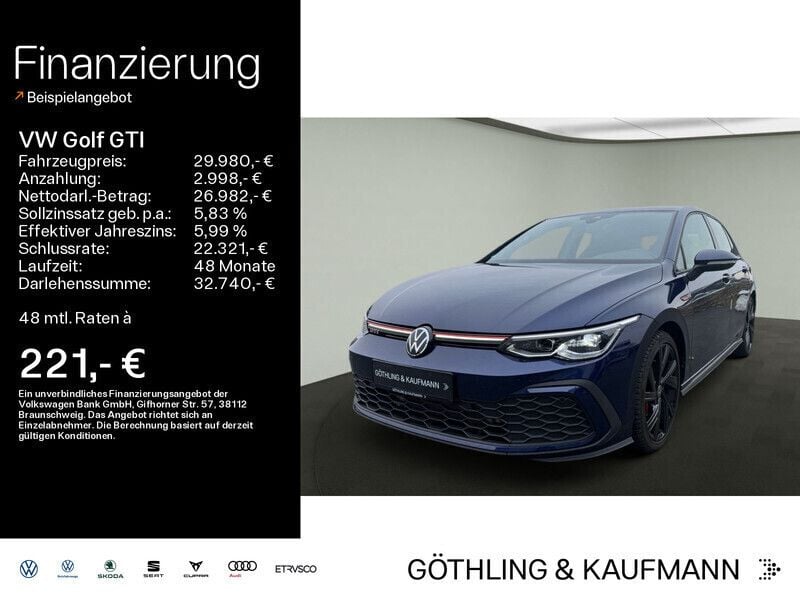 Atlantic blue metallic Gebraucht 2023 VW Golf VIII GTI Limousine | 28.888 € (Guter Preis) - Bild 1/4