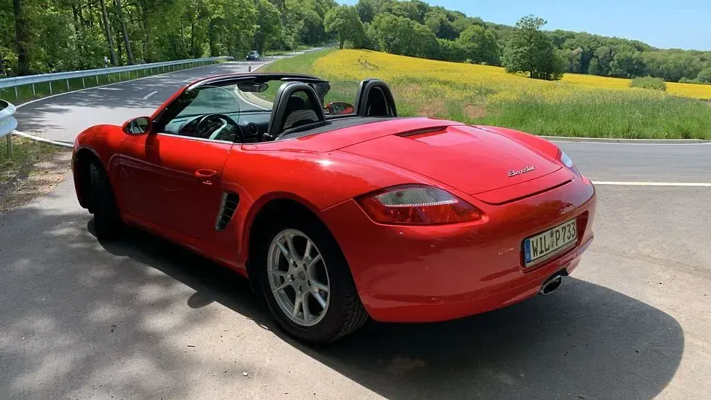 Gebraucht Porsche Boxster 239 PS (175 kW) 2006 Rot Cabrio