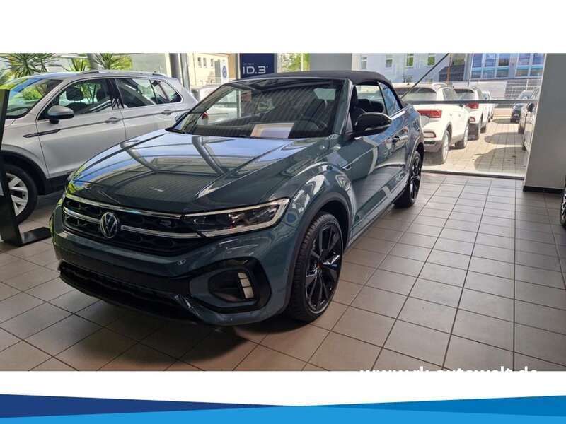 Blau Gebraucht 2024 VW T-Roc Cabriolet R-line Cabrio | 39.700 € (Teuer) - Bild 1/4