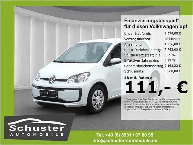 Weiss Gebraucht 2021 VW up! R Kleinwagen | 9.380 € (Guter Preis) - Bild 1/4