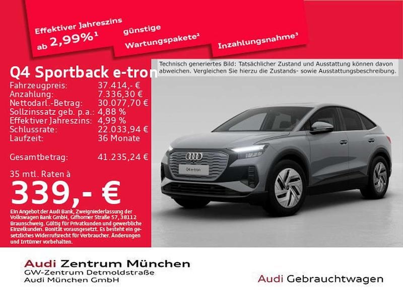Kieselgrau Gebraucht 2022 Audi Q4 e-tron SUV | 37.414 € (Etwas zu teuer) - Bild 1/2
