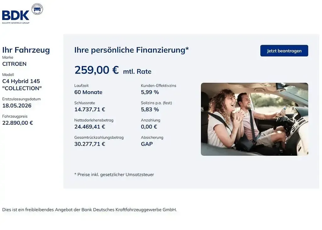 Neu Citroën C4 145 PS (106 kW) 2026 Blau SUV