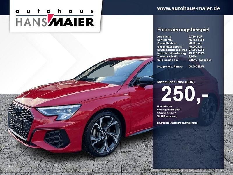 Tangorot metallic Gebraucht 2022 Audi A3 S-Line Limousine | 28.900 € (Etwas zu teuer) - Bild 1/4