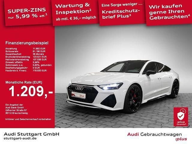 Gebraucht Audi RS7 Sportback Performance 630 PS (463 kW) 2024 Gletscherweiß metallic Kleinwagen