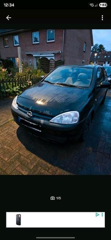 Schwarz Gebraucht 2002 Opel Corsa Kleinwagen | 1.700 € - Bild 1/4