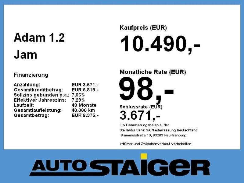 Gebraucht Opel Adam Jam 69 PS (50 kW) 2018 Fire red Kleinwagen