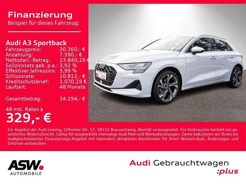 Gebraucht Audi A3 Advanced Plus 116 PS (85 kW) 2025 Gletscherweiß metallic Limousine