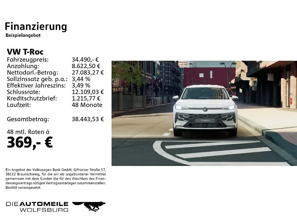 Neu VW T-Roc Life 150 PS (110 kW) 2026 Pure white uni SUV