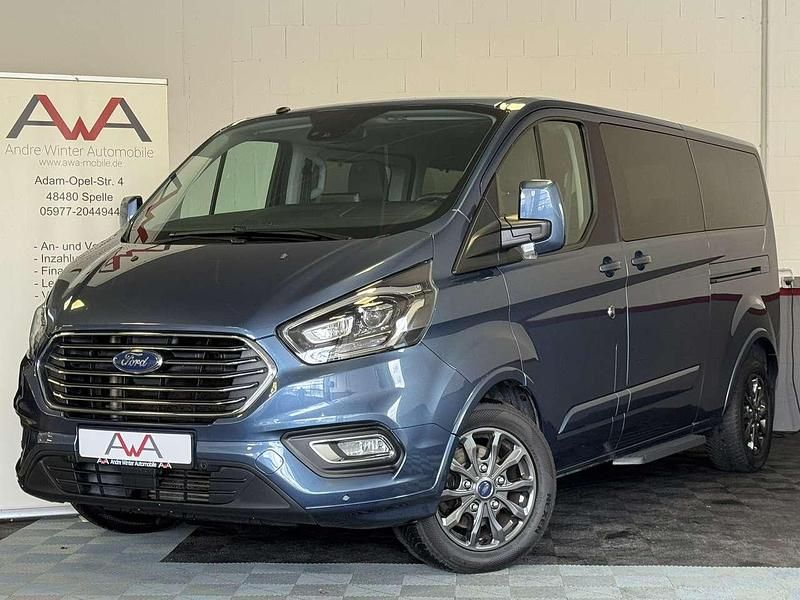 Chromablau Gebraucht 2019 Ford Tourneo Custom Titanium Van | 33.980 € (Teuer) - Bild 1/4