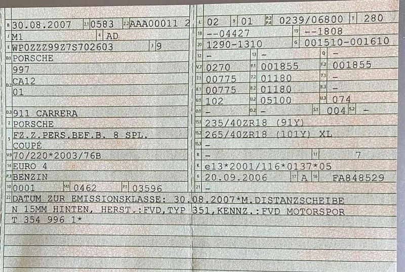 Second-hand Porsche 997 325 CP (239 kW) 2007 Coupe