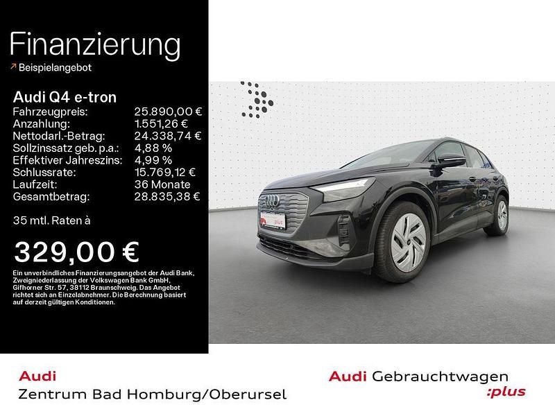 Mythosschwarz metallic Gebraucht 2022 Audi Q4 e-tron SUV | 25.890 € (Fairer Preis) - Bild 1/4
