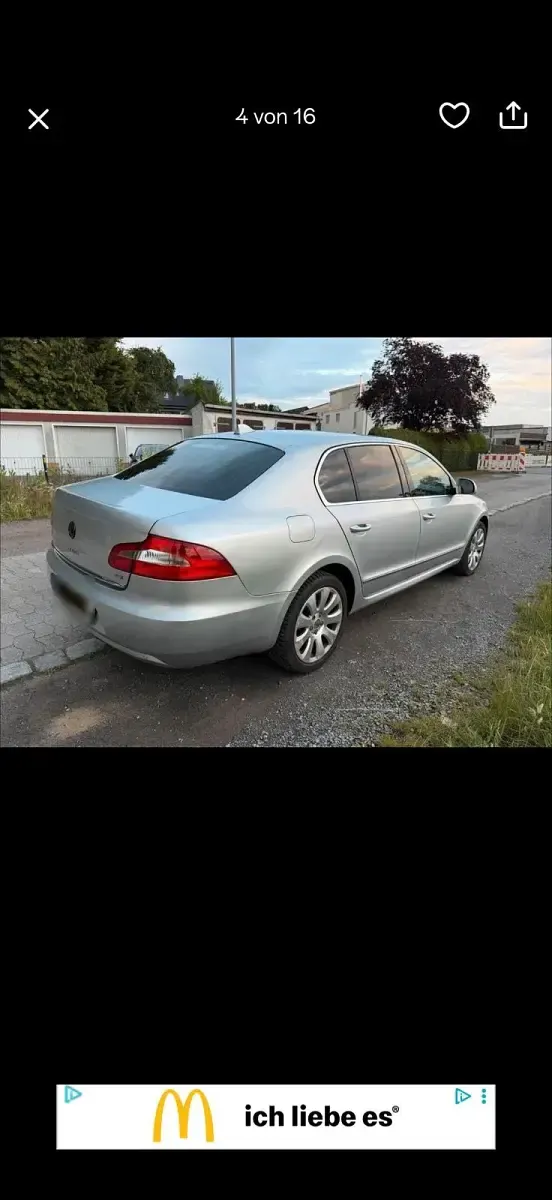 Gebraucht Skoda Superb Elegance 160 PS (117 kW) 2008 Silber Limousine