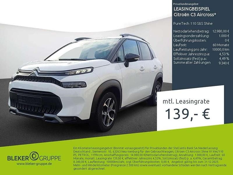 Lack weiss banquise/typ aussenverkleidung spiegel flach standard Gebraucht 2023 Citroën C3 Aircross Shine SUV | 13.670 € (Fairer Preis) - Bild 1/3
