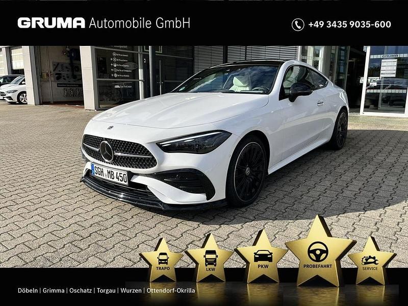 Weiß Gebraucht 2024 Mercedes CLE450 AMG line Coupé | 73.000 € (Teuer) - Bild 1/4