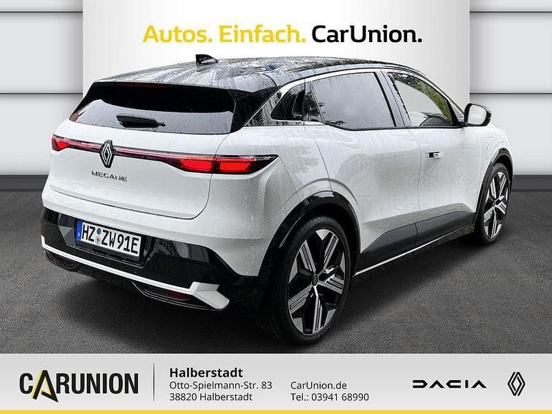 Gebraucht Renault Megane E-Tech Iconic 160 kW (218 PS) 2023 Arktisweiß, black pearlschwarz metallic Limousine