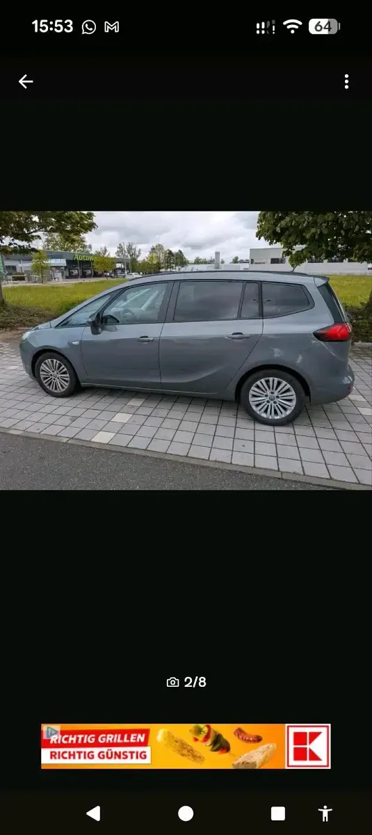 Gebraucht Opel Zafira Tourer 2015 Grau Van / Kleinbus