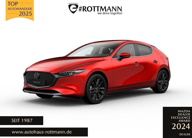 Rot Neu 2025 Mazda 3 Exclusive-Line Limousine | 31.870 € - Bild 1/4