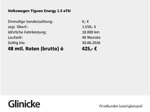 Neu VW Tiguan 131 PS (96 kW) 2026 Silber (oyster silver metallic) SUV